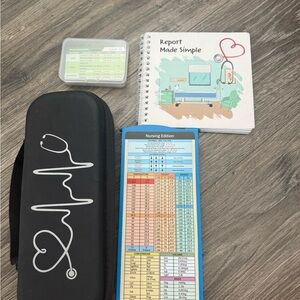 Nursing Edition Bundle with Report Sheets, Stethoscope holder, badge buddies etc